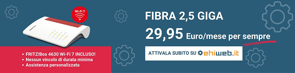 Promozione Fibra Ottica Ehiweb - FRITZ!Box 4630 gratis
