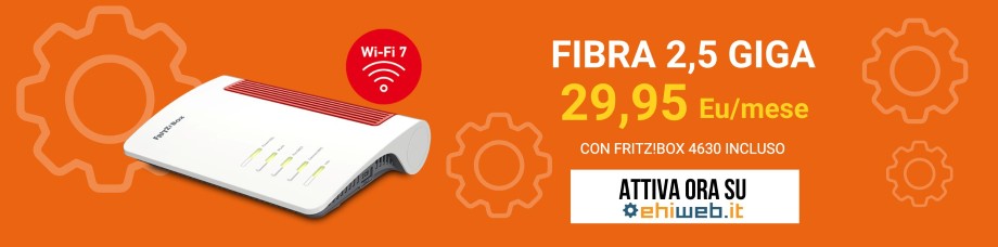 Promozione Fibra Ottica Ehiweb - FRITZ!Box 4630 gratis